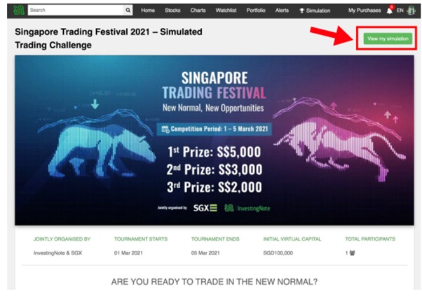 Singapore Trading Festival 2021 (Getting started on the competition 3)