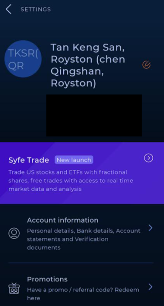 Syfe Trade Review (setting to access Syfe Trade)