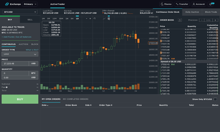 cryptocurrency exchanges in singapore (Gemini active trader interface)