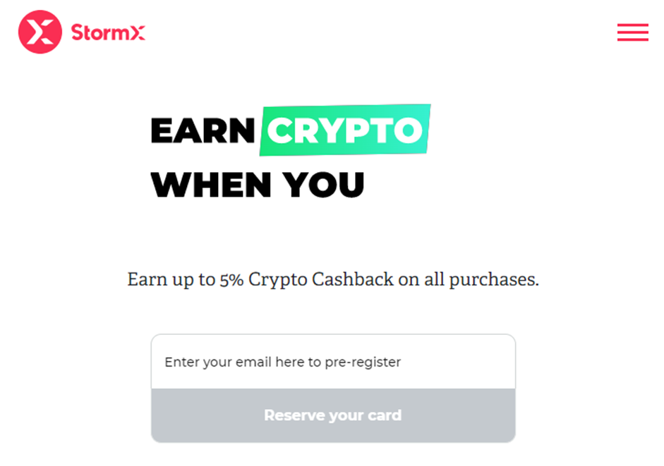 StormX (StormX pre-register debit card)