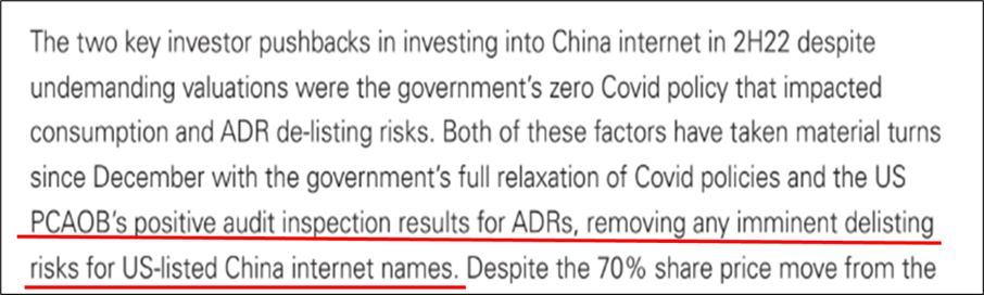 top china etf (China delisting risks)